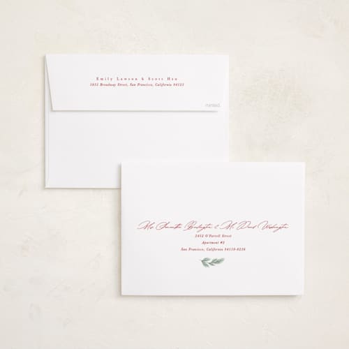 This is a poinsettia holiday photo cards with standard by Amy Kross called new happy place printing on recycled smooth signature in grand
