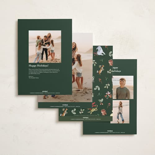 This is a christopher robin holiday photo cards with standard by Sarah Knight called hundred aker wreath printing on recycled smooth signature in grand