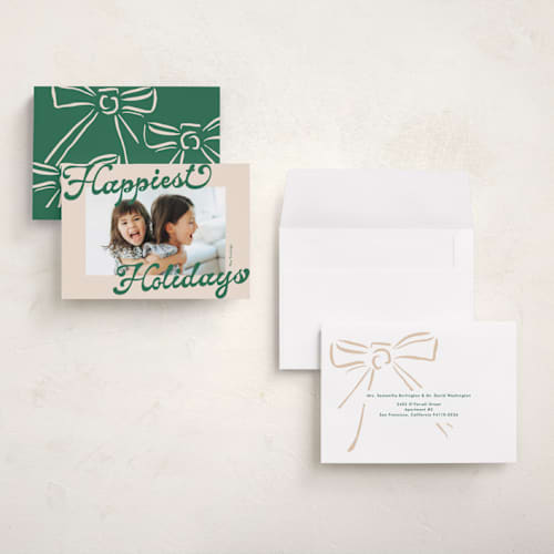 This is a lagoon holiday photo cards with standard by Phrosné Barwood called chappies printing on signature in grand