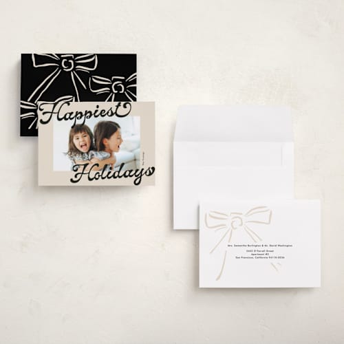 This is a ink holiday photo cards with standard by Phrosné Barwood called chappies printing on signature in grand