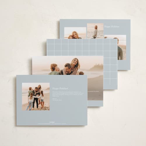 This is a ice holiday photo cards with standard by Owl and Toad called cheers to new printing on recycled smooth signature in grand