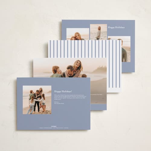 This is a ivory holiday photo cards with standard by Annie Shapiro called more of this printing on recycled smooth signature in grand