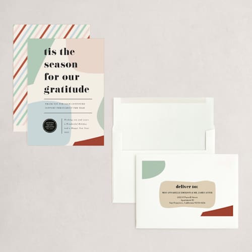 This is a fruitcake holiday photo cards with standard by Oma N. Ramkhelawan called simply stated printing on signature in grand