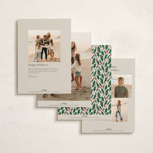 This is a latte holiday photo cards with standard by Jen Owens called oh tree printing on signature in grand