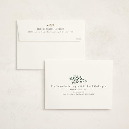 This is a juniper holiday photo cards with standard by Susan Moyal called holiday vine printing on signature in grand