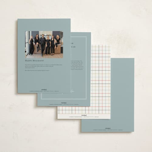 This is a snow holiday photo cards with standard by Pixel and Hank called wonderful year printing on signature in grand