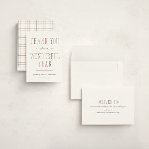 This is a snow holiday photo cards with standard by Pixel and Hank called wonderful year printing on signature in grand