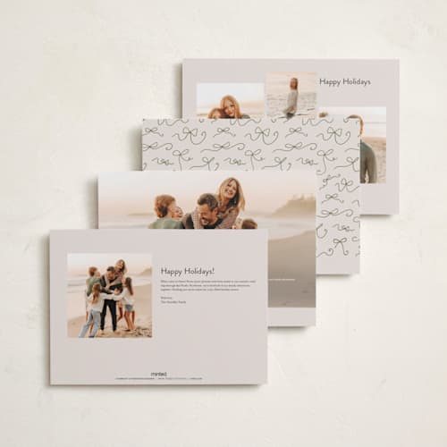 This is a olive holiday photo cards with standard by Tamara Hilje called a little whimsy printing on signature in grand