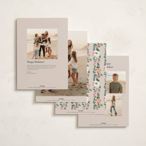 This is a winter rose holiday photo cards with standard by Petra Kern called little housey printing on signature in grand