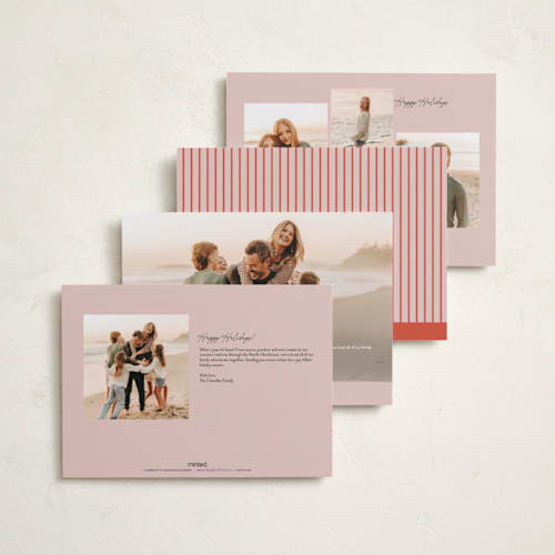 This is a cherry holiday photo cards with standard by Carolyn Nicks called belly laugh printing on signature in grand