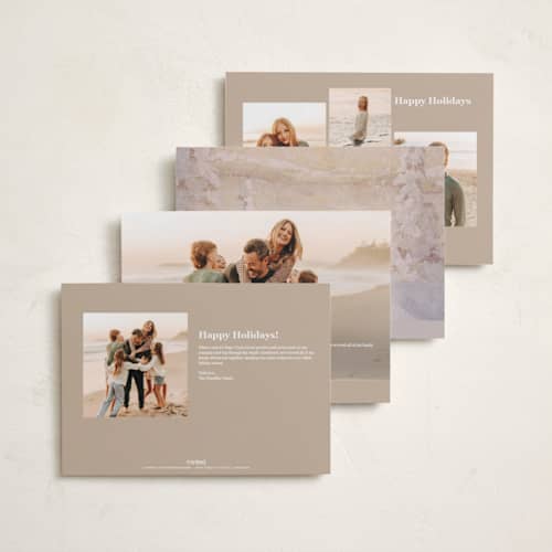 This is a gingerbread holiday photo cards with standard by Lindsay Megahed called winter wishes printing on signature in grand