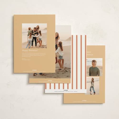 This is a snow holiday photo cards with standard by Baumbirdy called bells and bows printing on signature in grand