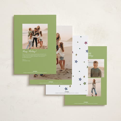 This is a charcoal holiday photo cards with standard by Ashlee Townsend called scrap cheers printing on signature in grand