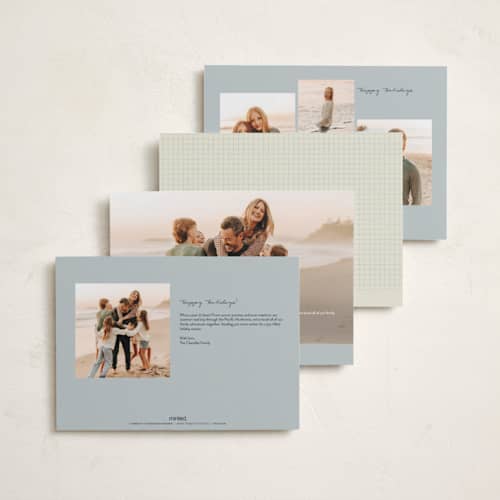 This is a bluebird holiday photo cards with standard by Helena Vitto called nostalgia printing on signature in grand