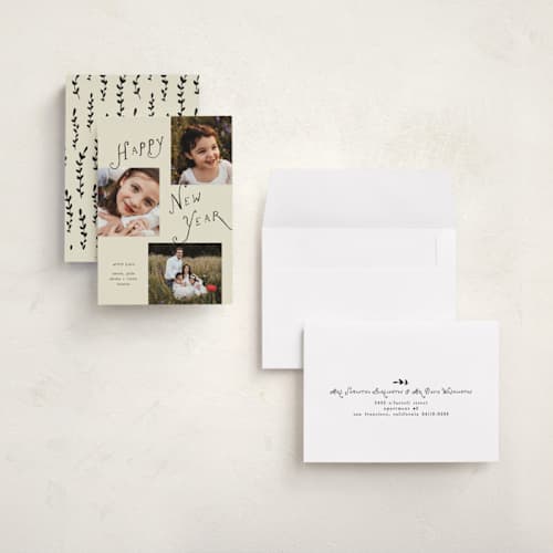 This is a ink holiday photo cards with standard by Kelly Watkins called poet printing on signature in grand