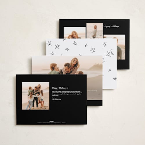 This is a snow holiday photo cards with standard by Lindsay Megahed called times two printing on signature in grand