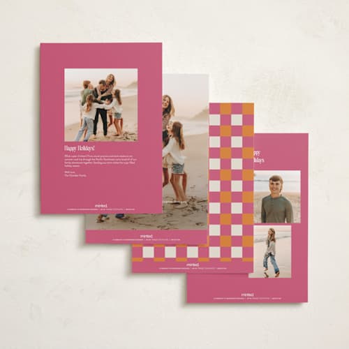 This is a gumdrop holiday photo cards with standard by Ekko Studio called cheerful stack printing on recycled smooth signature in grand
