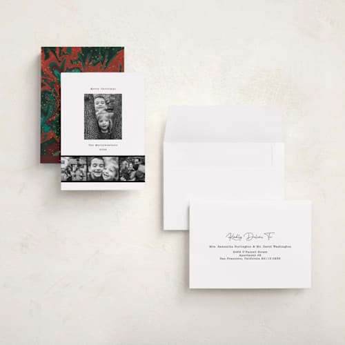 This is a ink holiday photo cards with standard by Rebekah Canavan called simple film strip printing on signature in grand