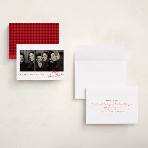 This is a berry holiday photo cards with standard by Kelly Schmidt called handwritten name printing on signature in grand