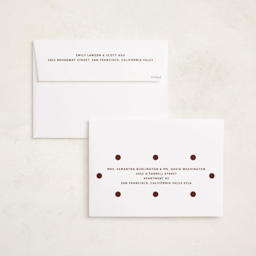 This is a mulled wine holiday photo cards with standard by Inkblot Design called jingle dot printing on signature in grand