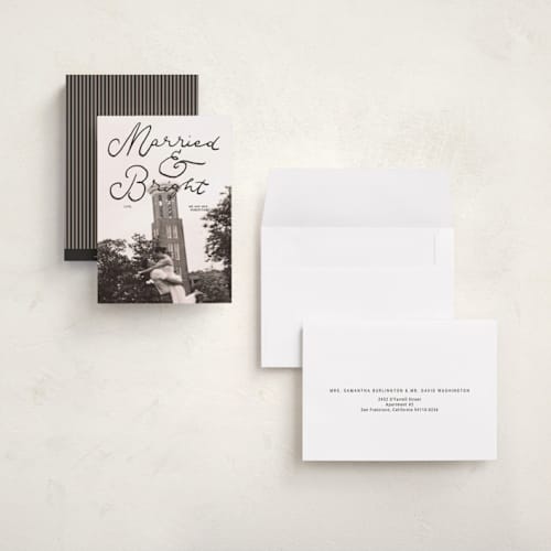 This is a moon rock holiday photo cards with standard by Abbigail Lim called married & bright printing on signature in grand