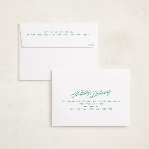 This is a elf shoes holiday photo cards with standard by Kristie Kern called pomeroy printing on signature in grand