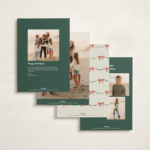 This is a evergreen holiday photo cards with standard by Kristen Juckiewicz called crackin' cheer printing on signature in grand