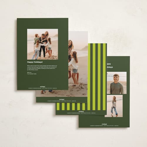 This is a citron holiday photo cards with standard by Inkblot Design called angled printing on recycled smooth signature in grand