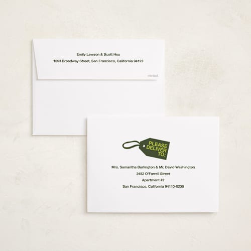 This is a citron holiday photo cards with standard by Inkblot Design called angled printing on recycled smooth signature in grand