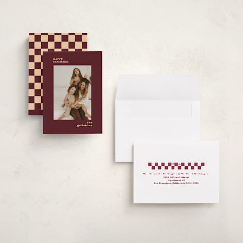 This is a mulled wine holiday photo cards with standard by Creo Study called modern minimalism printing on recycled smooth signature in grand