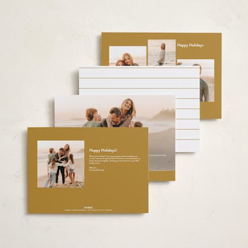 This is a caramel holiday photo cards with standard by Iveta Angelova called new home printing on recycled smooth signature in grand