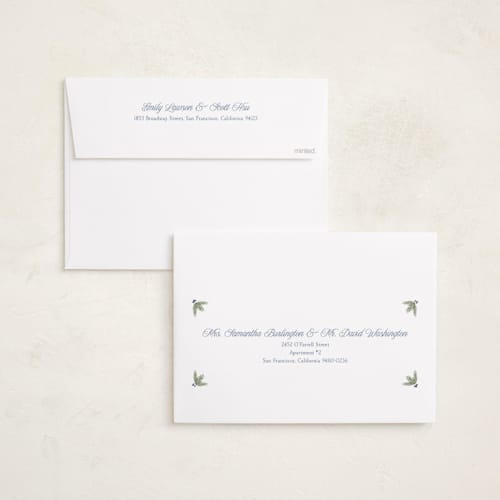 This is a periwinkle holiday photo cards with standard by Robert and Stella called polka dot frame printing on recycled smooth signature in grand