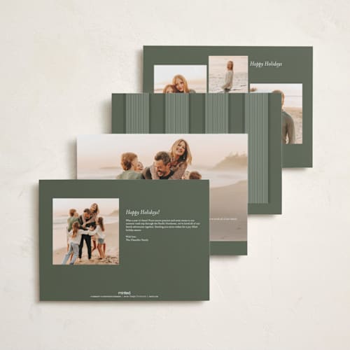 This is a forest holiday photo cards with standard by Jackie Crawford called classical trio printing on signature in grand