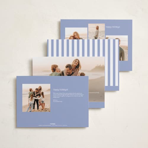 This is a frosted sky holiday photo cards with standard by Cass Loh called boldly soft printing on recycled smooth signature in grand