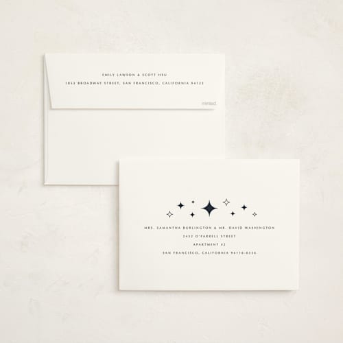 This is a midnight holiday photo cards with standard by Ekko Studio called boho blessings printing on signature in grand