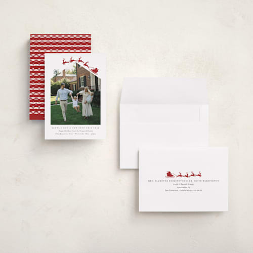 This is a rudolph holiday photo cards with standard by Heather Schertzer called new stop printing on recycled smooth signature in grand