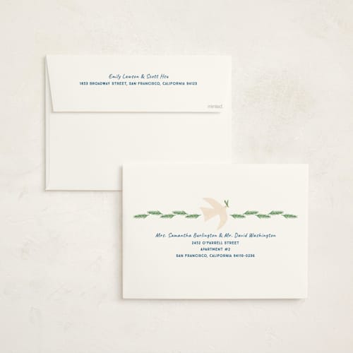 This is a sky holiday photo cards with standard by Erika Firm called california doves printing on signature in grand