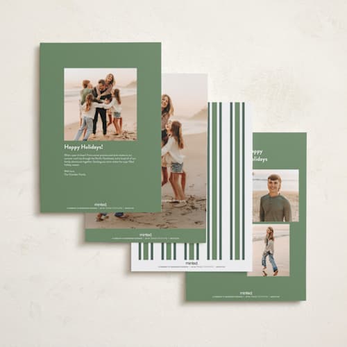 This is a pine holiday photo cards with standard by Ashlee Townsend called light study printing on signature in grand