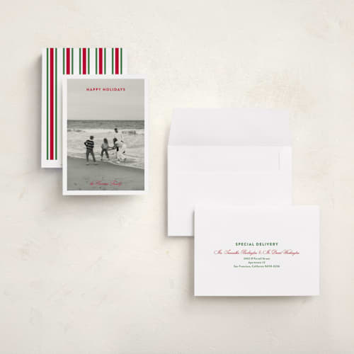 This is a holly holiday photo cards with standard by Ashlee Townsend called light study printing on signature in grand