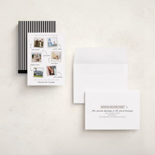 This is a snow holiday photo cards with standard by Heather Schertzer called for the archives printing on recycled smooth signature in grand