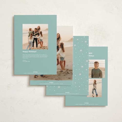 This is a cider holiday photo cards with standard by THE SOCIAL TYPE WHOLESALE called gingerbread dog house printing on signature in grand