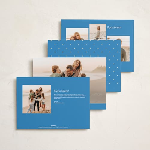 This is a sunshine holiday photo cards with standard by Mellary Bitner called time flies printing on signature in grand