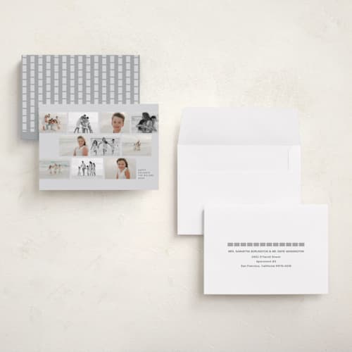 This is a mist holiday photo cards with standard by Sumak Studio called holiday ten printing on signature in grand