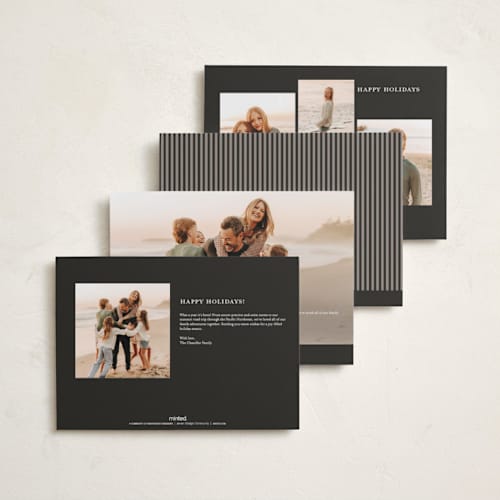 This is a moon rock holiday photo cards with standard by Abbigail Lim called married & bright printing on signature in grand