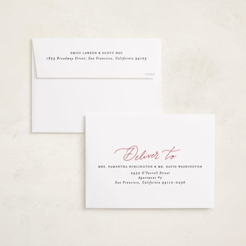 This is a stocking holiday photo cards with standard by Creo Study called from the heart printing on recycled smooth signature in grand