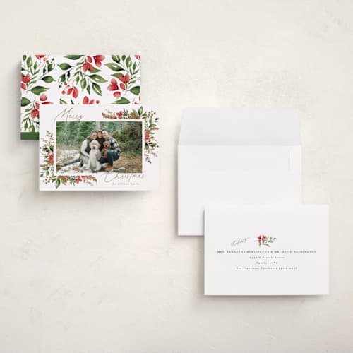 This is a snow holiday photo cards with standard by Chris Griffith called a sparkle of holiday printing on recycled smooth signature in grand