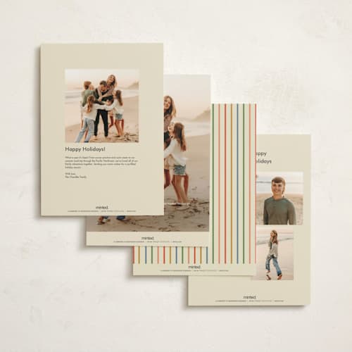 This is a retro holiday photo cards with standard by Helena Vitto called cheers to all printing on signature in grand