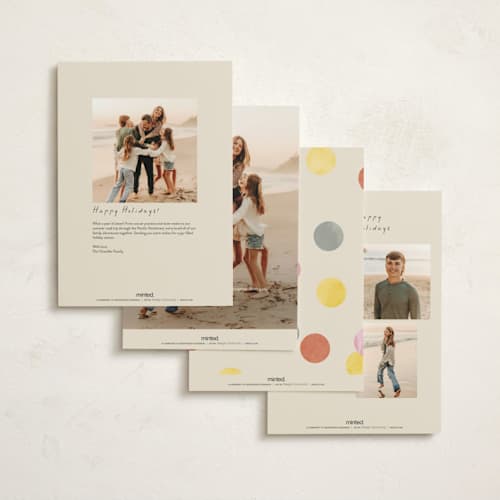 This is a party holiday photo cards with standard by Pixel and Hank called new year stars printing on signature in grand