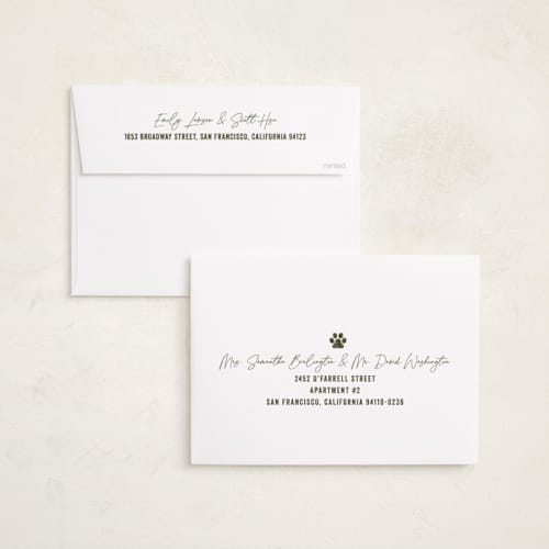 This is a evergreen holiday photo cards with standard by Brooke Chandler called our pack to yours printing on recycled smooth signature in grand