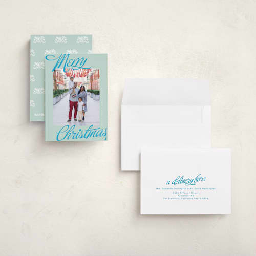 This is a spring holiday photo cards with standard by Phrosné Barwood called so retro printing on recycled smooth signature in grand